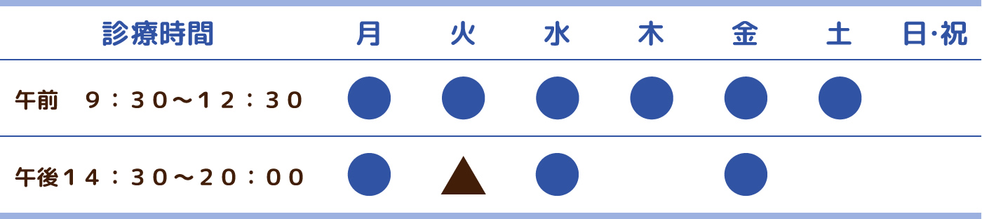 診療時間表